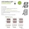 Outdoor High Brightness Flood Lightings 1000W 1200W LED Stadium Light