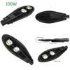 Public Light COB AC Power 100W LED Street Lighting for Outdoor
