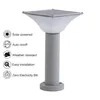 Square Gate Post Lighting Pillar 5W Solar LED Garden Light with Pole