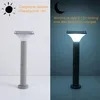 Square Gate Post Lighting Pillar 5W Solar LED Garden Light with Pole