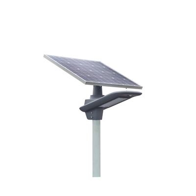 130-150LM/W High Lumen 60W DC 11.1V Battery Smart Solar Powered LED Street Light Grey Housing with 3 Years Warranty