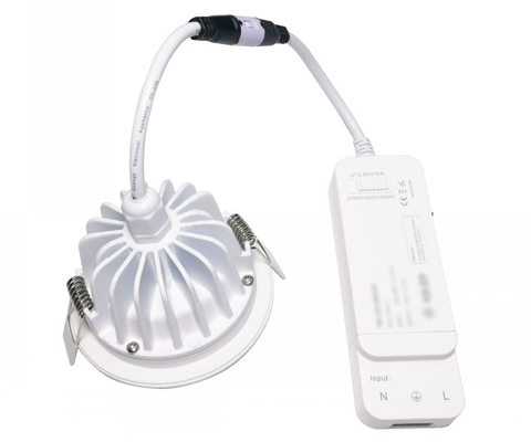 COB 9W Smart Dimmable LED Ceiling Down Light Bridgelux CSP Mixed Color Water Proof