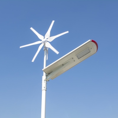 Aluminum Material All In One Solar Led Street Light Wind Hybrid System 80 Watt