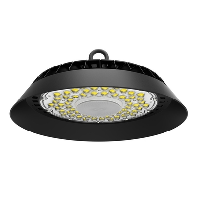 100Lm/w UFO LED High Bay Light Black Color Housing MEANWELL Sosen DOB Driver