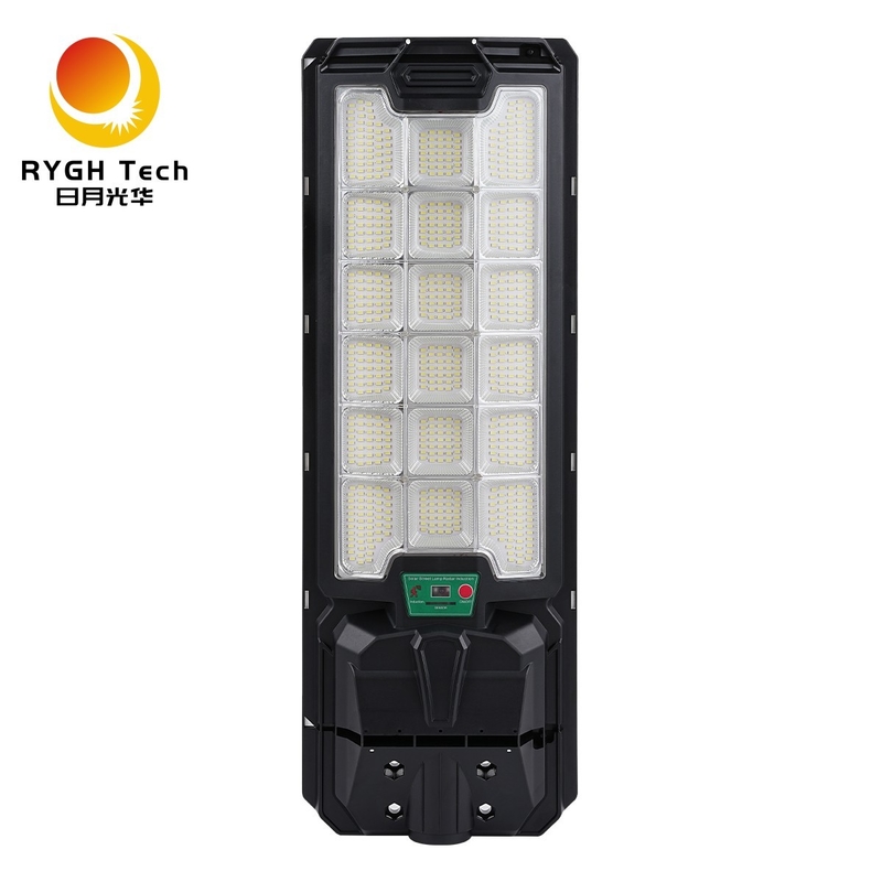 Radar Induction Solar LED Street Light 18W Remote Control Outdoor Lighting for Road Courtyard Sidewalk