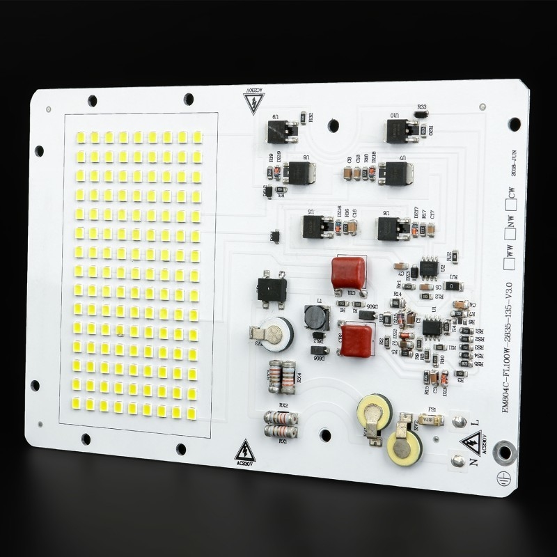 Bridgelux LED Board AC200-300V 3-5 years warranty SMD9V/2835 Driverless 100W LED flood light SKD for DIY