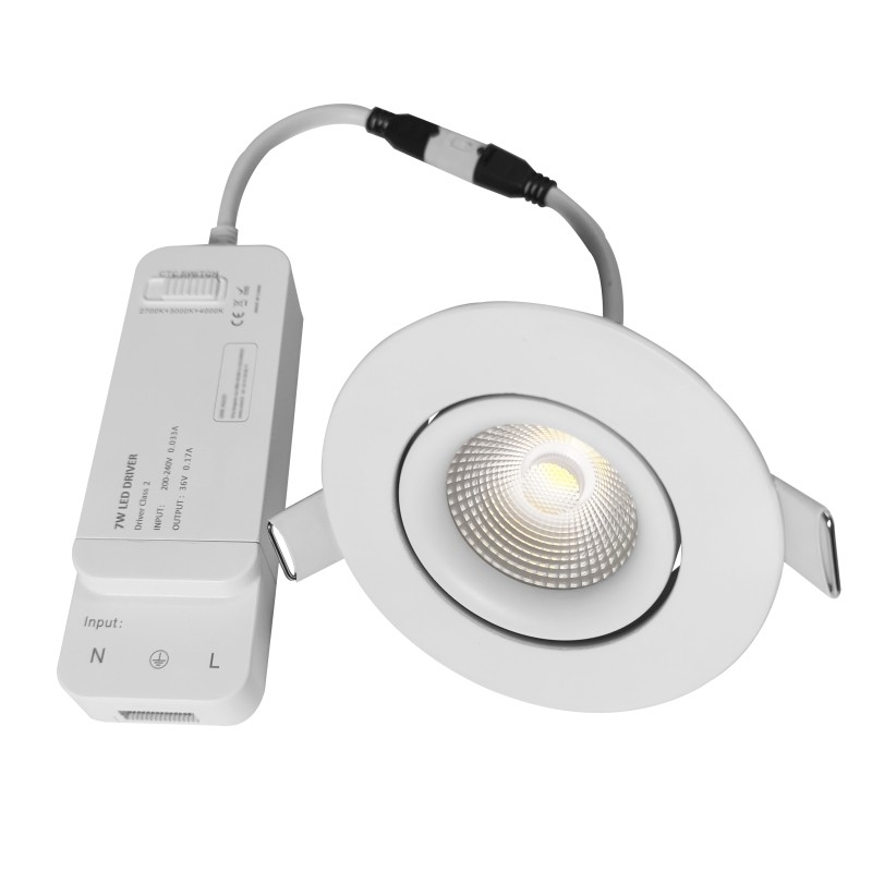 Anti Glare Outdoor Smart LED Downlights UGR TUYA System 7 Watt COB For Hotel